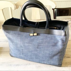A.P.C. Blue and Black Tote Bag